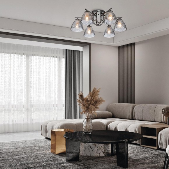 Потолочная люстра Escada Adonis 659/6PL Black Потолочная люстра Escada Adonis 659/6PL Black