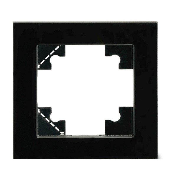 Рамка 1-постовая для сенсорных механизмов, подсветки Stekker Катрин черный GFR00-7001-05S 50304 Рамка 1-постовая для сенсорных механизмов, подсветки Stekker Катрин черный GFR00-7001-05S 50304