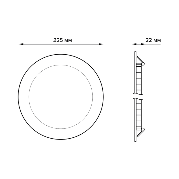 Встраиваемый светодиодный светильник Gauss 939111118