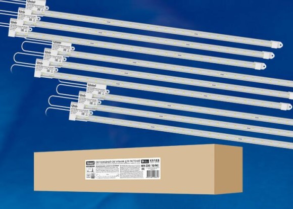 Светодиодный светильник для растений Uniel ULY-P90-10W/SPFR/K IP65 AC220V Clear KIT09 UL-00003852 Светодиодный светильник для растений Uniel ULY-P90-10W/SPFR/K IP65 AC220V Clear KIT09 UL-00003852