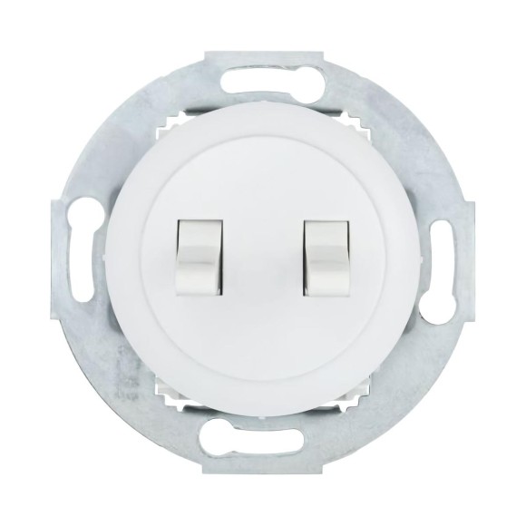 Выключатель LK Studio 2-рычажковый (схема 5) 16 A, 250 B (белый) Vintage 882304-1 Выключатель LK Studio 2-рычажковый (схема 5) 16 A, 250 B (белый) Vintage 882304-1