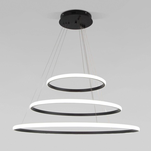 Подвесной светодиодный светильник Eurosvet Collars 90264/3 черный Подвесной светодиодный светильник Eurosvet Collars 90264/3 черный