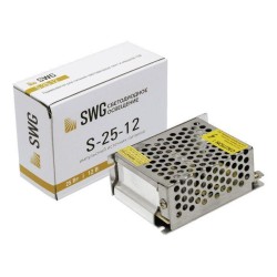 Блок питания SWG 12V 25W IP20 2A S-25-12 000111 Блок питания SWG 12V 25W IP20 2A S-25-12 000111