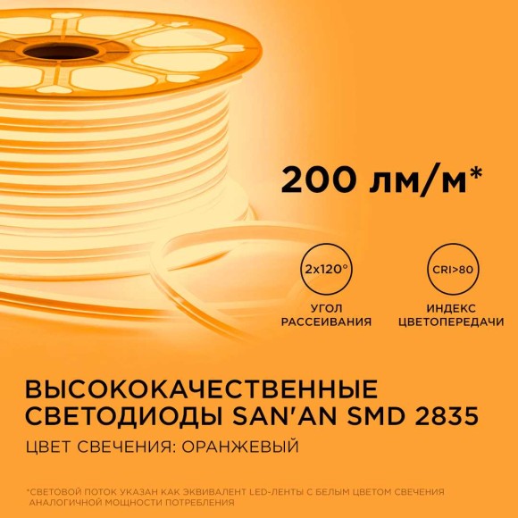 Светодиодный неон Apeyron двусторонний 6Вт/м 2835 120д/м 17-29 Светодиодный неон Apeyron двусторонний 6Вт/м 2835 120д/м 17-29