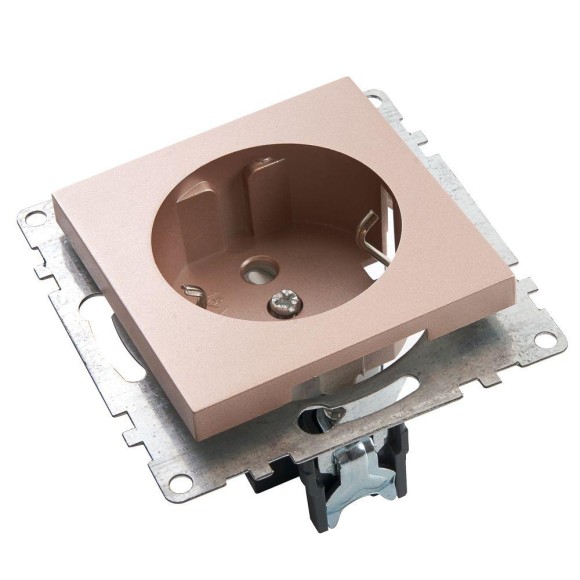 Розетка 2P+PE Stekker Катрин со шторками шампань GLS16-7110-02 39596 Розетка 2P+PE Stekker Катрин со шторками шампань GLS16-7110-02 39596