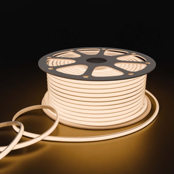 Светодиодная влагозащищенная лента Apeyron 11W/m 288LED/m COB теплый белый 50M 17-51 Светодиодная влагозащищенная лента Apeyron 11W/m 288LED/m COB теплый белый 50M 17-51