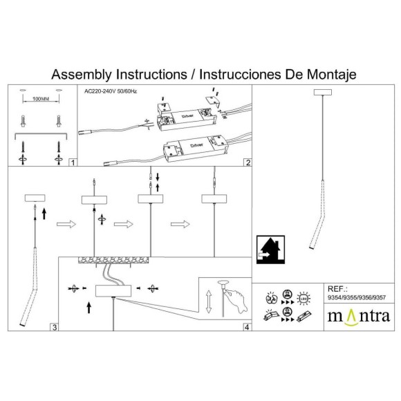 Подвесной светильник Mantra Arrecife 9356+9229 (1L) Подвесной светильник Mantra Arrecife 9356+9229 (1L)