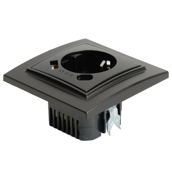 Розетка 1-местная с/з Stekker, PST16-9016-03, 250В, 16А с USB+ type C Эрна, черный 50078 Розетка 1-местная с/з Stekker, PST16-9016-03, 250В, 16А с USB+ type C Эрна, черный 50078