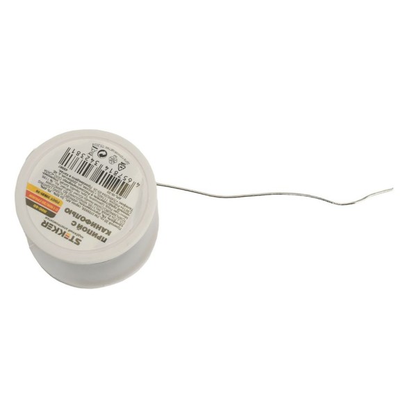 Припой в бобине 20 гр, 50% олово, 49% свинец, 1% канифоль APL-16-20 49967