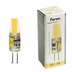Лампа светодиодная Feron LB-424 G4 3W 12V 2700K 51170 Лампа светодиодная Feron LB-424 G4 3W 12V 2700K 51170