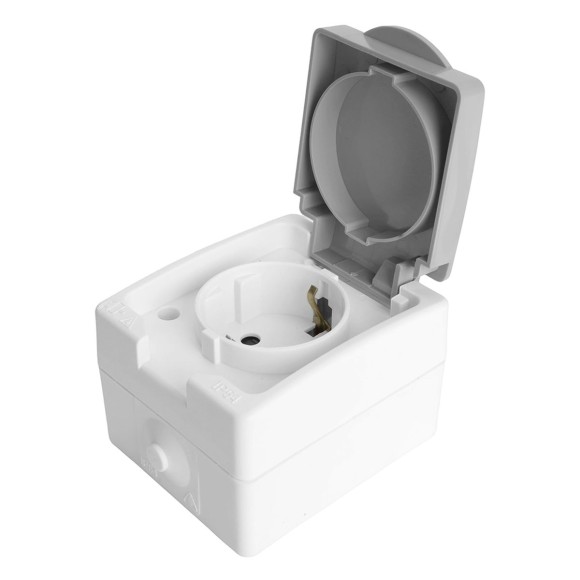 Розетка 1-местная с крышкой Stekker Велена PST16-21-54 49727