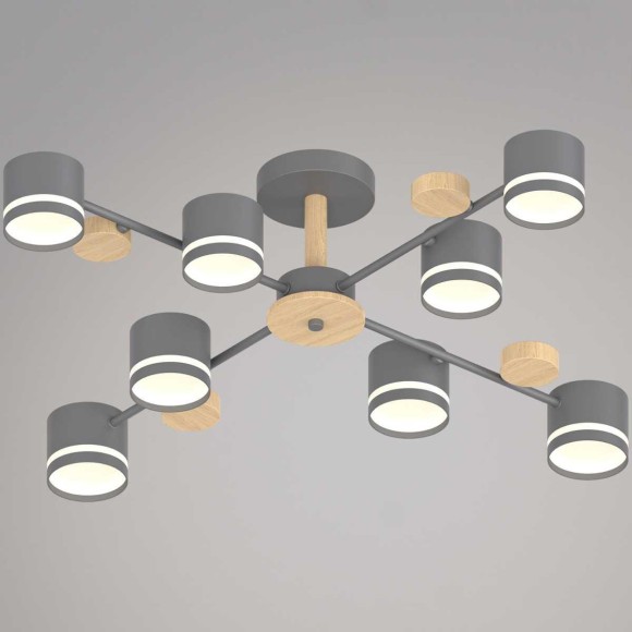 Люстра Reluce 68730-0.3-08 GX53 GREY+WOOD