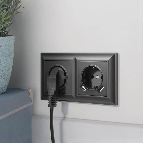 Рамка Werkel Fiore на 2 поста черный W0022208 4690389160370