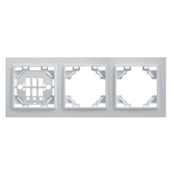 Рамка 3-местная горизонтальная Stekker, PFR00-9003-01 Эрна, белый 39056