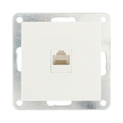 Розетка LK Studio компьютерная RJ-45 кат. 5е с накладкой (белый) LK80 846104-1