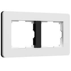 Рамка Werkel Split на 2 поста белый/черный W0023068 4690389208225 Рамка Werkel Split на 2 поста белый/черный W0023068 4690389208225