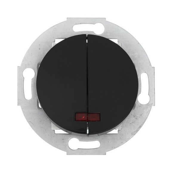 Выключатель LK Studio двухклавишный (схема 5L) с индикатором 16 A, 250 B (черный) Vintage 881208-1 Выключатель LK Studio двухклавишный (схема 5L) с индикатором 16 A, 250 B (черный) Vintage 881208-1