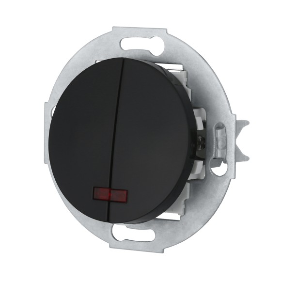 Выключатель LK Studio двухклавишный (схема 5L) с индикатором 16 A, 250 B (черный) Vintage 881208-1 Выключатель LK Studio двухклавишный (схема 5L) с индикатором 16 A, 250 B (черный) Vintage 881208-1