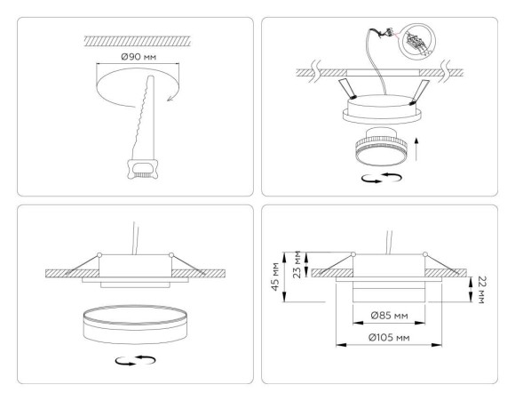 Светильник встраиваемый Ambrella Light TN6708 Светильник встраиваемый Ambrella Light TN6708