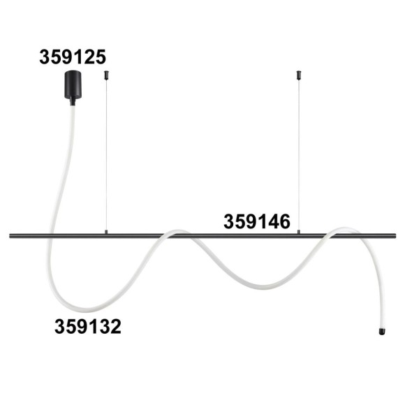 Светодиодный гибкий неон Novotech Konst Ramo 38W/m теплый белый 3 м 359132 Светодиодный гибкий неон Novotech Konst Ramo 38W/m теплый белый 3 м 359132