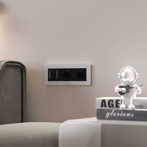 Розетка с заземлением Werkel черный матовый W1171008 4690389156878