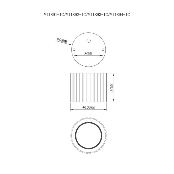 Настенно-потолочный светильник Moderli Cora V11893-1C