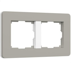Рамка Werkel Split на 2 поста дымчатый/белый W0023067 4690389206061