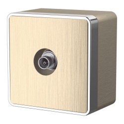 W5083010/ ТВ-розетка оконечная Gallant (шампань рифленый) W5083010/ ТВ-розетка оконечная Gallant (шампань рифленый)