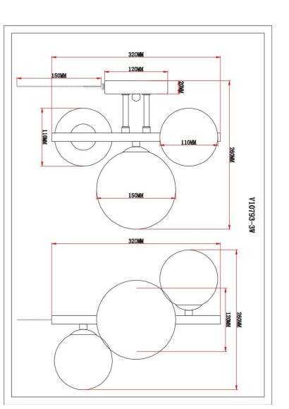 Бра Moderli Renny V10793-3W