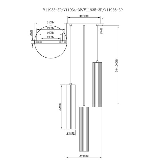 Подвесной светильник Moderli Cora V11935-3P Подвесной светильник Moderli Cora V11935-3P
