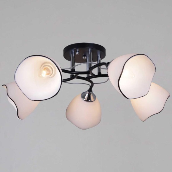 Потолочная люстра Reluce 79360-0.3-05 BK+CR Потолочная люстра Reluce 79360-0.3-05 BK+CR