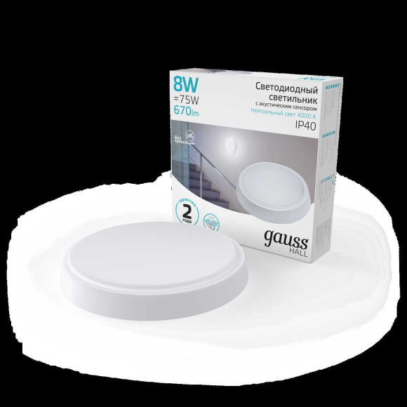 Настенно-потолочный светодиодный светильник Gauss Hall 193411208