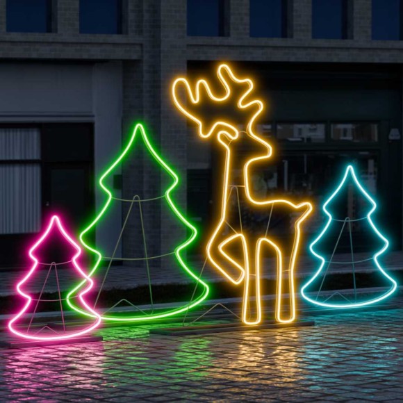 Светодиодный неон Apeyron 220В, 6Вт/м, RGB, smd 5050, 80д/м, 10*18мм, 50м, IP65 17-49