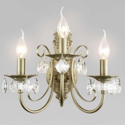Бра Eurosvet Alda 3305/3 латунь/прозрачный хрусталь Strotskis a072113
