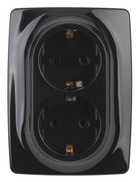 Розетка ЭРА 12 2x2P E Schuko со шторками 16A 250V 12-2108-06 Б0036447 Розетка ЭРА 12 2x2P E Schuko со шторками 16A 250V 12-2108-06 Б0036447
