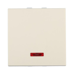 Выключатель LK Studio с индикатором 45х45мм (схема 1L) 16 A, 250 B (бежевый) LK45 850901-1