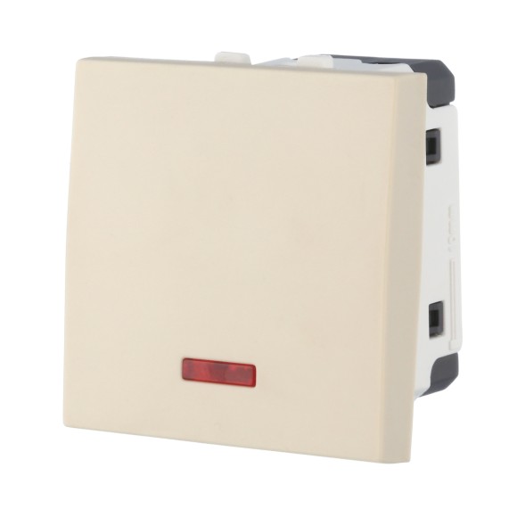 Выключатель LK Studio с индикатором 45х45мм (схема 1L) 16 A, 250 B (бежевый) LK45 850901-1 Выключатель LK Studio с индикатором 45х45мм (схема 1L) 16 A, 250 B (бежевый) LK45 850901-1