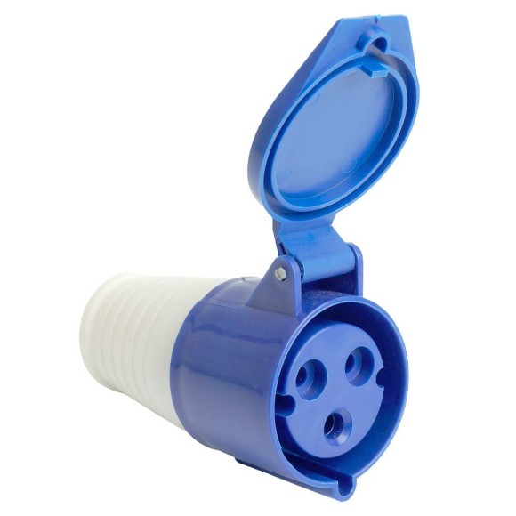 Розетка переносная 2P+PE Stekker с крышкой синий RST32-223-44 49439 Розетка переносная 2P+PE Stekker с крышкой синий RST32-223-44 49439