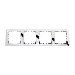 Рамка LK Studio 4-постовая (блестящее серебро) LK60 864443-1