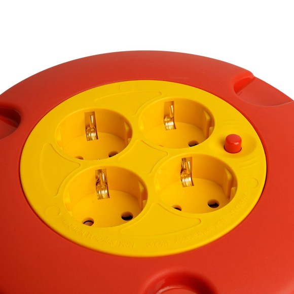 Удлинитель-рулетка STD06-40-30 Standart 4 розетки с/з ПВС 3*1, черный, 16А, IP20, 5м 50178