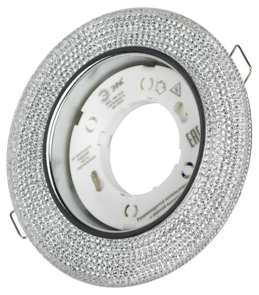 Светильник встраиваемый cо светодиодной подсветкой ЭРА DK LD53 WH под лампу GX53 белый Б0057475