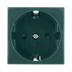 Розетка LK Studio с з/к, со шторками (зеленый) LK45 ( для выделения "чиcтого питания сети") 851119