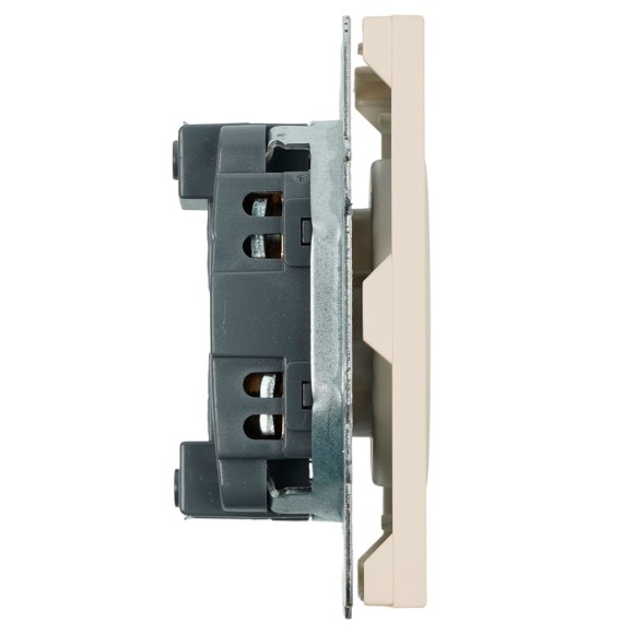 Розетка 1-местная с защитной шторкой (механизм), Stekker, б/з, 250В, 16А Эмили, RST16-5109-08, кашемир, soft touch 49902