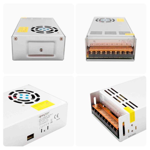 Блок питания Apeyron 12V 400W IP20 33,3A 03-38 Блок питания Apeyron 12V 400W IP20 33,3A 03-38
