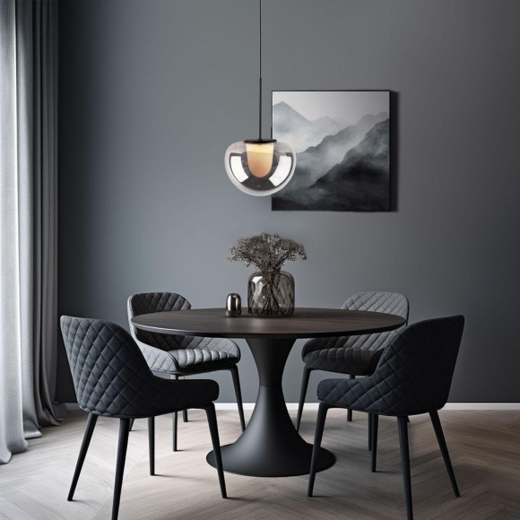 Подвесной светодиодный светильник Eurosvet Twice 90325/1 черный Подвесной светодиодный светильник Eurosvet Twice 90325/1 черный