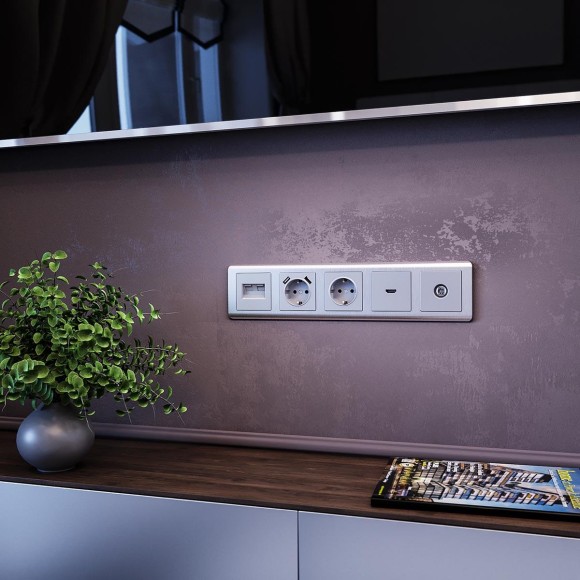 Розетка HDMI Werkel серебряный WL06-60-11 4690389110993 Розетка HDMI Werkel серебряный WL06-60-11 4690389110993