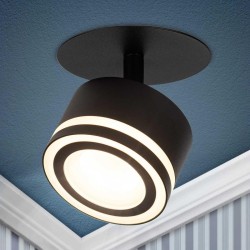 Светильник встраиваемый ЭРА DK114 BK под лампу GX53 поворотный черный Б0059790 Светильник встраиваемый ЭРА DK114 BK под лампу GX53 поворотный черный Б0059790