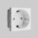 Модульная розетка с заземлением и шторками Werkel белый W1171160 4690389211744