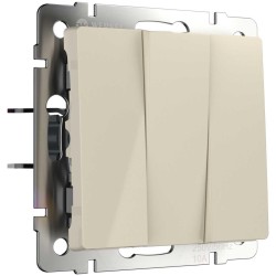 Выключатель Werkel трехклавишный слоновая кость W1130003 4690389155666