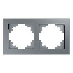Рамка 2-постовая Stekker Катрин серебро GFR00-7002-03 39532 Рамка 2-постовая Stekker Катрин серебро GFR00-7002-03 39532